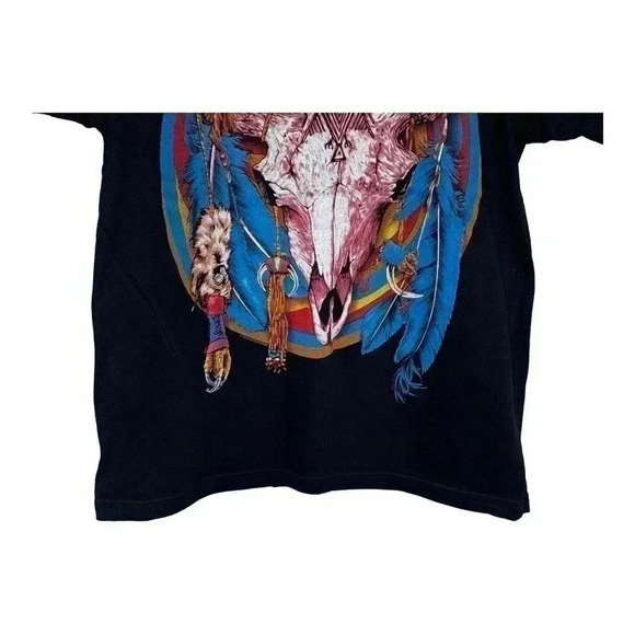 Vintage 90s Caribbean Dream Indian Cattle T-Shirt L Single Stitch NEW - Picture 3 of 9